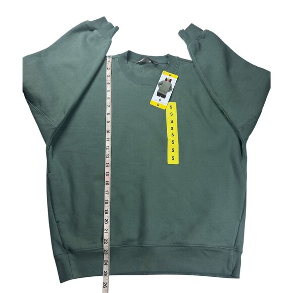 Tuff Athletics Crew Neck Sweatshirt Women Small Green Cotton Blend New With Tags - Picture 4 of 9